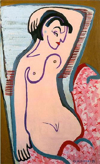Ernst Ludwig Kirchner Reclining female nude